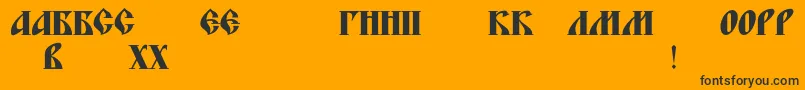 Blagovestfiveserifc Font – Black Fonts on Orange Background