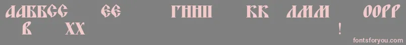 Blagovestfiveserifc Font – Pink Fonts on Gray Background