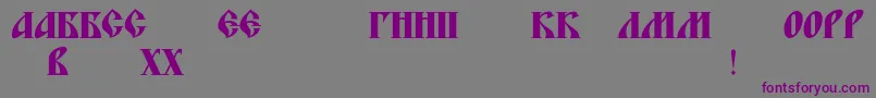 Blagovestfiveserifc Font – Purple Fonts on Gray Background