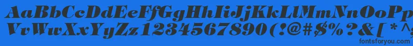 SophisticateUltraSsiBlackItalic Font – Black Fonts on Blue Background