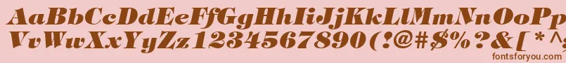 SophisticateUltraSsiBlackItalic Font – Brown Fonts on Pink Background