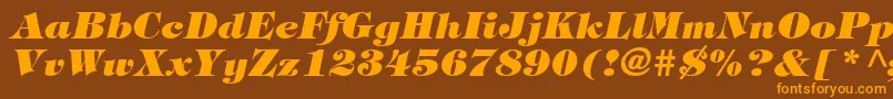 Шрифт SophisticateUltraSsiBlackItalic – оранжевые шрифты на коричневом фоне