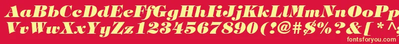 More about SophisticateUltraSsiBlackItalic Font SophisticateUltraSsiBlackItalic Font – Yellow Fonts on Red Background