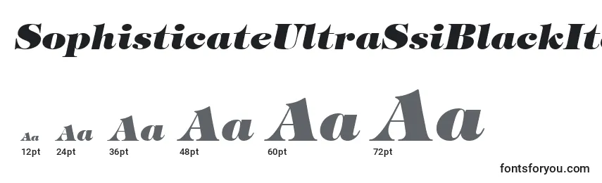 SophisticateUltraSsiBlackItalic Font Sizes