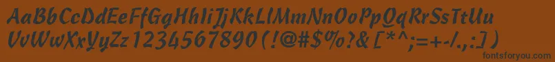 CascadeScriptLt Font – Black Fonts on Brown Background