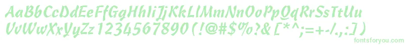 CascadeScriptLt Font – Green Fonts on White Background