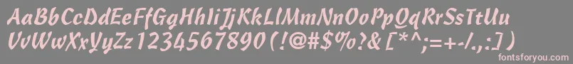 CascadeScriptLt Font – Pink Fonts on Gray Background