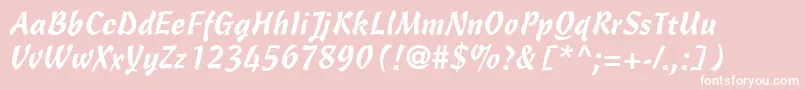 CascadeScriptLt Font – White Fonts on Pink Background