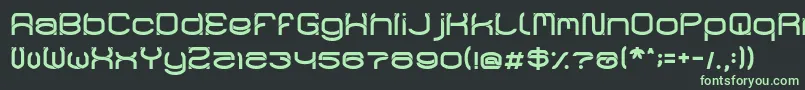 フォントRaynaliz – 黒い背景に緑の文字