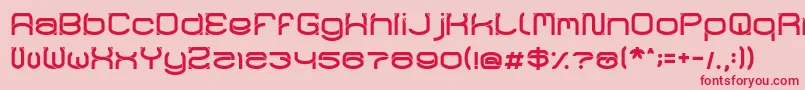 Raynaliz Font – Red Fonts on Pink Background