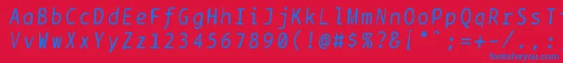 fuente Bptypewritedamageditalics – Fuentes Azules Sobre Fondo Rojo