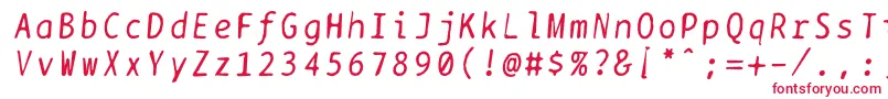 フォントBptypewritedamageditalics – 赤い文字