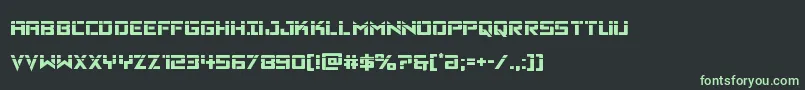フォントVikingsquadlaser – 黒い背景に緑の文字