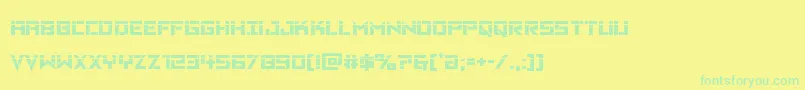 Vikingsquadlaser Font – Green Fonts on Yellow Background