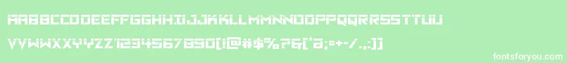 フォントVikingsquadlaser – 緑の背景に白い文字