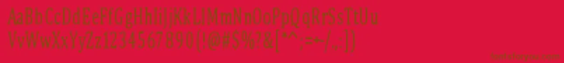 PinkBunny-fontti – ruskeat fontit punaisella taustalla