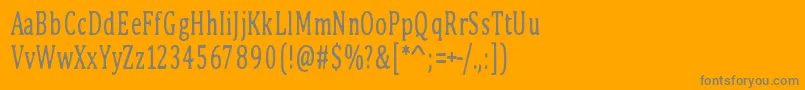 PinkBunny Font – Gray Fonts on Orange Background