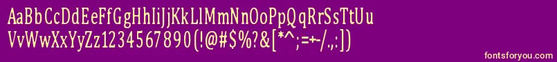 PinkBunny Font – Yellow Fonts on Purple Background