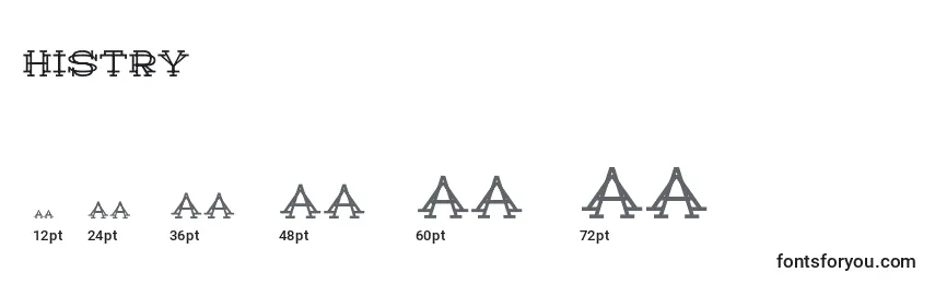 Histry Font Sizes