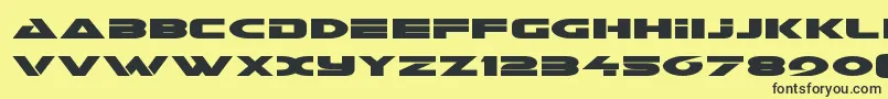Galantexpand-Schriftart – Schwarze Schriften auf gelbem Hintergrund