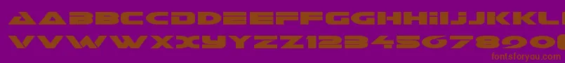 Galantexpand-Schriftart – Braune Schriften auf violettem Hintergrund