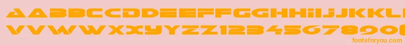 Galantexpand-Schriftart – Orangefarbene Schriften auf rosa Hintergrund