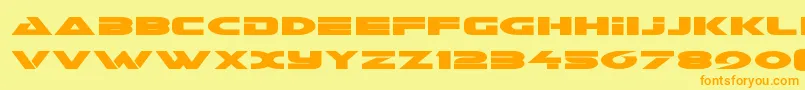 Galantexpand-fontti – oranssit fontit keltaisella taustalla