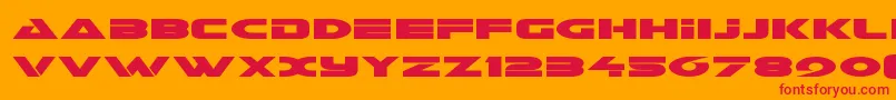 フォントGalantexpand – オレンジの背景に赤い文字