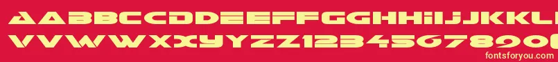 Galantexpand Font – Yellow Fonts on Red Background
