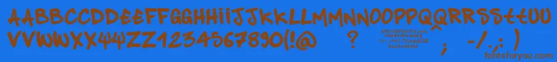 En savoir plus sur la police Pandastylepanda1 Police Pandastylepanda1 – polices brunes sur fond bleu