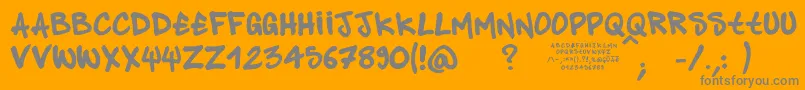 Pandastylepanda1 Font – Gray Fonts on Orange Background