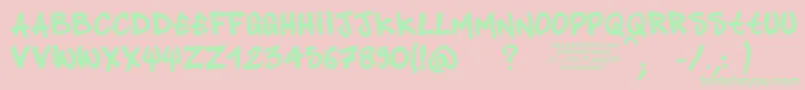 Pandastylepanda1 Font – Green Fonts on Pink Background