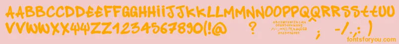 Pandastylepanda1 Font – Orange Fonts on Pink Background