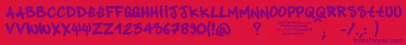 Pandastylepanda1 Font – Purple Fonts on Red Background