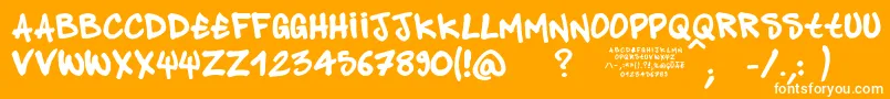 Pandastylepanda1 Font – White Fonts on Orange Background