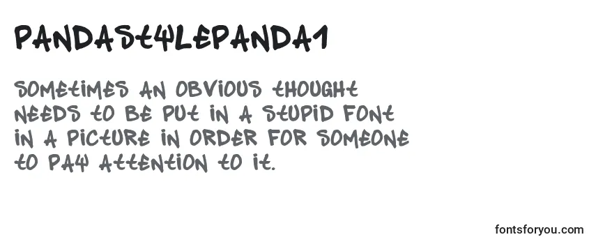 Überblick über die Schriftart Pandastylepanda1