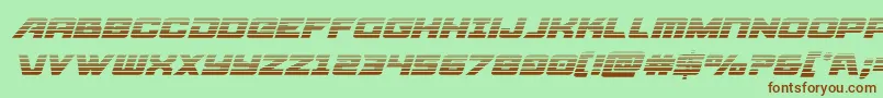 Aircruisergradital Font – Brown Fonts on Green Background