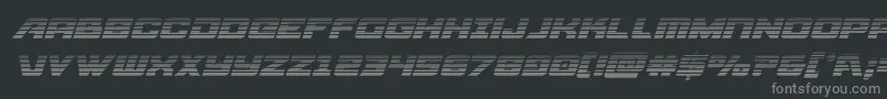 Aircruisergradital Font – Gray Fonts on Black Background