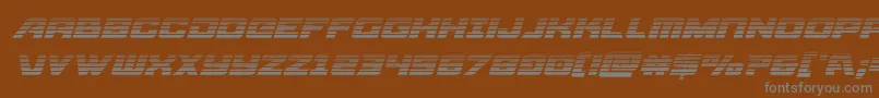 Czcionka Aircruisergradital – szare czcionki na brązowym tle