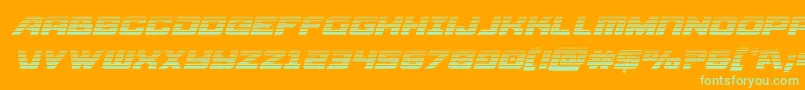 Aircruisergradital Font – Green Fonts on Orange Background