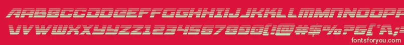 Aircruisergradital-Schriftart – Grüne Schriften auf rotem Hintergrund