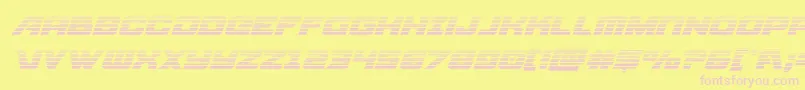 Aircruisergradital Font – Pink Fonts on Yellow Background