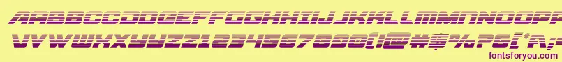 Aircruisergradital Font – Purple Fonts on Yellow Background