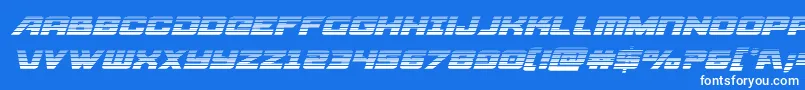 Aircruisergradital Font – White Fonts on Blue Background