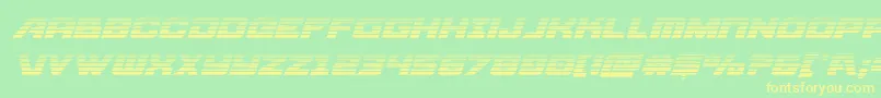 Aircruisergradital Font – Yellow Fonts on Green Background