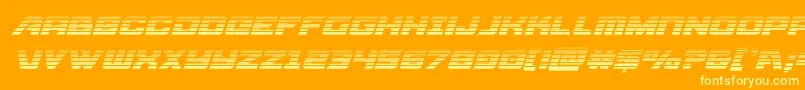 Aircruisergradital Font – Yellow Fonts on Orange Background
