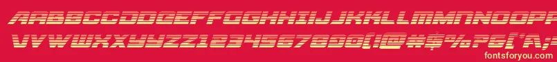 Aircruisergradital Font – Yellow Fonts on Red Background