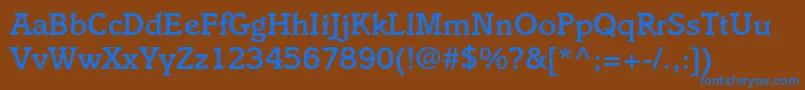 Шрифт ItaliaLtMedium – синие шрифты на коричневом фоне