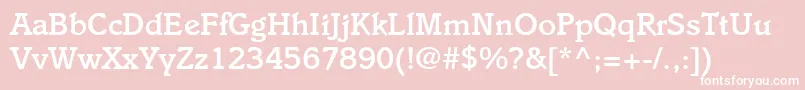 フォントItaliaLtMedium – ピンクの背景に白い文字