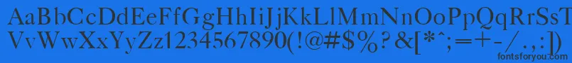GazetaTitulPlain.001.001 Font – Black Fonts on Blue Background